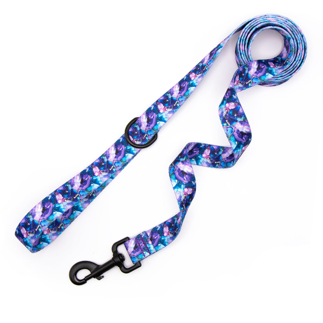 Vibrant Purple Geode Dog Leash | Stylish & Durable Pet Gear