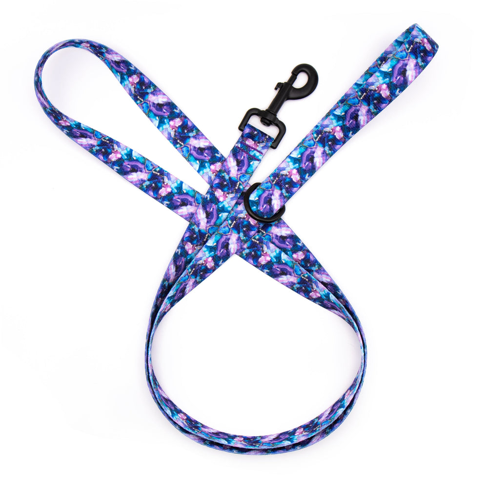 Vibrant Purple Geode Dog Leash | Stylish & Durable Pet Gear