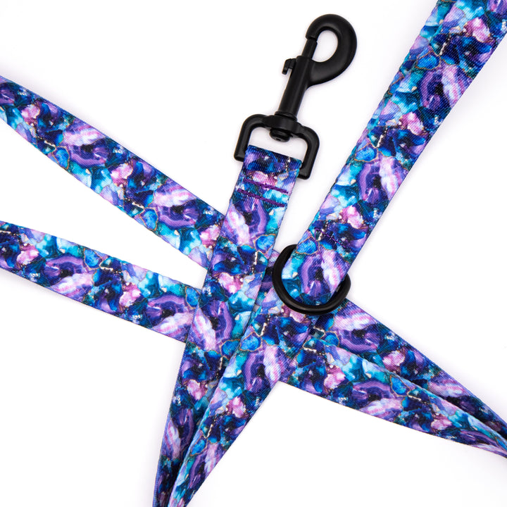 Vibrant Purple Geode Dog Leash | Stylish &amp; Durable Pet Gear