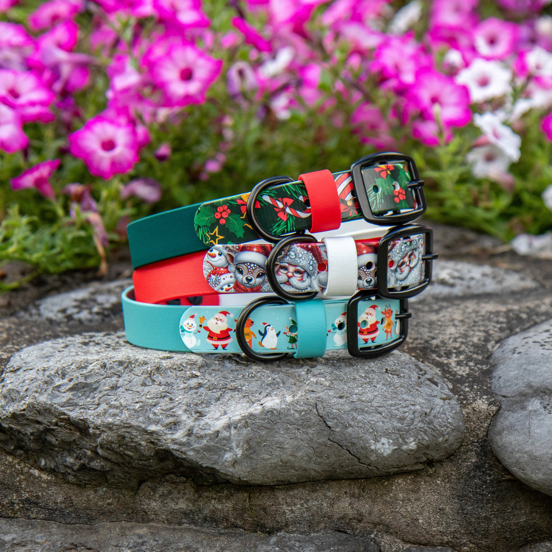 Holiday UV-Printed BioThane® Collars | SeaFlower Co