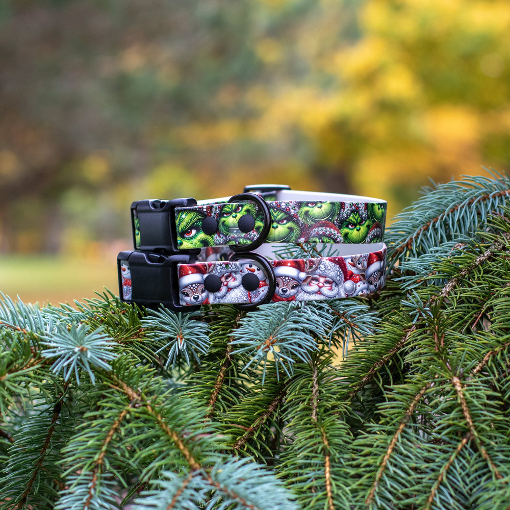 Christmas BioThane Dog Collar With Quick Release Buckle