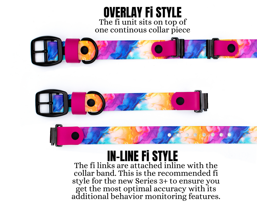 UV Printed Fi Compatible Series 3/3+ BIoThane Collar | SeaFlower Co