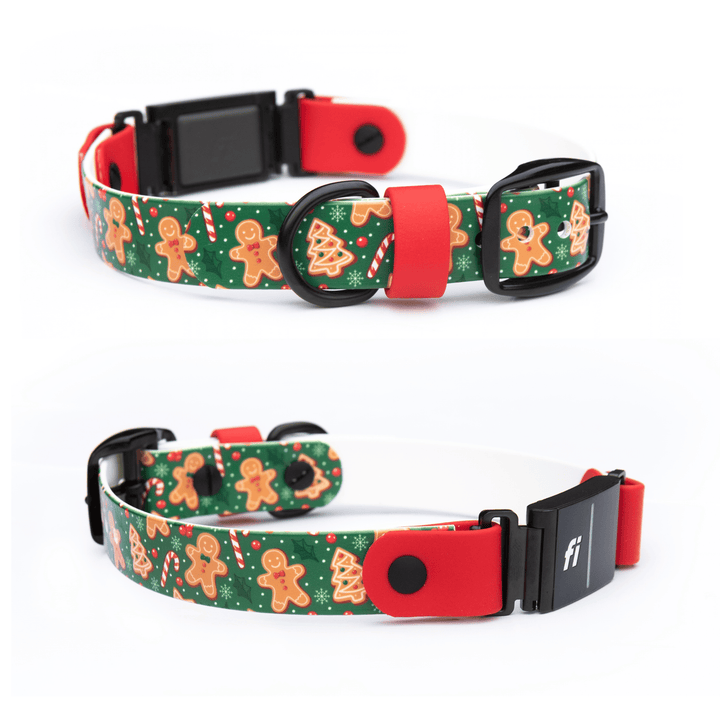 Christmas/Winter Fi Compatible 3/3+ UV-Printed BioThane® Classic Buckle Collar