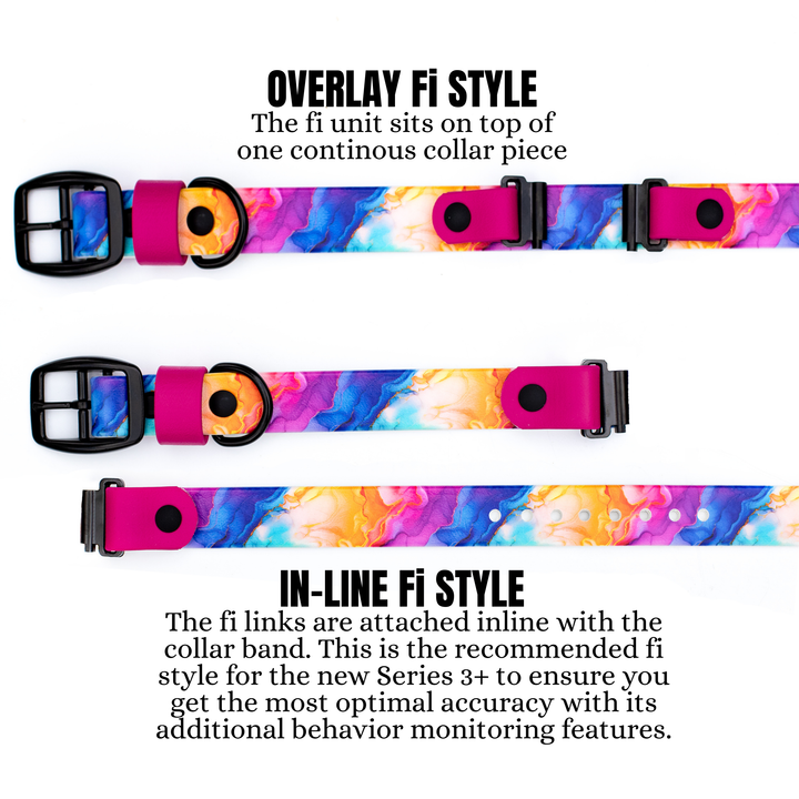 Christmas/Winter Fi Compatible 3/3+ UV-Printed BioThane® Classic Buckle Collar