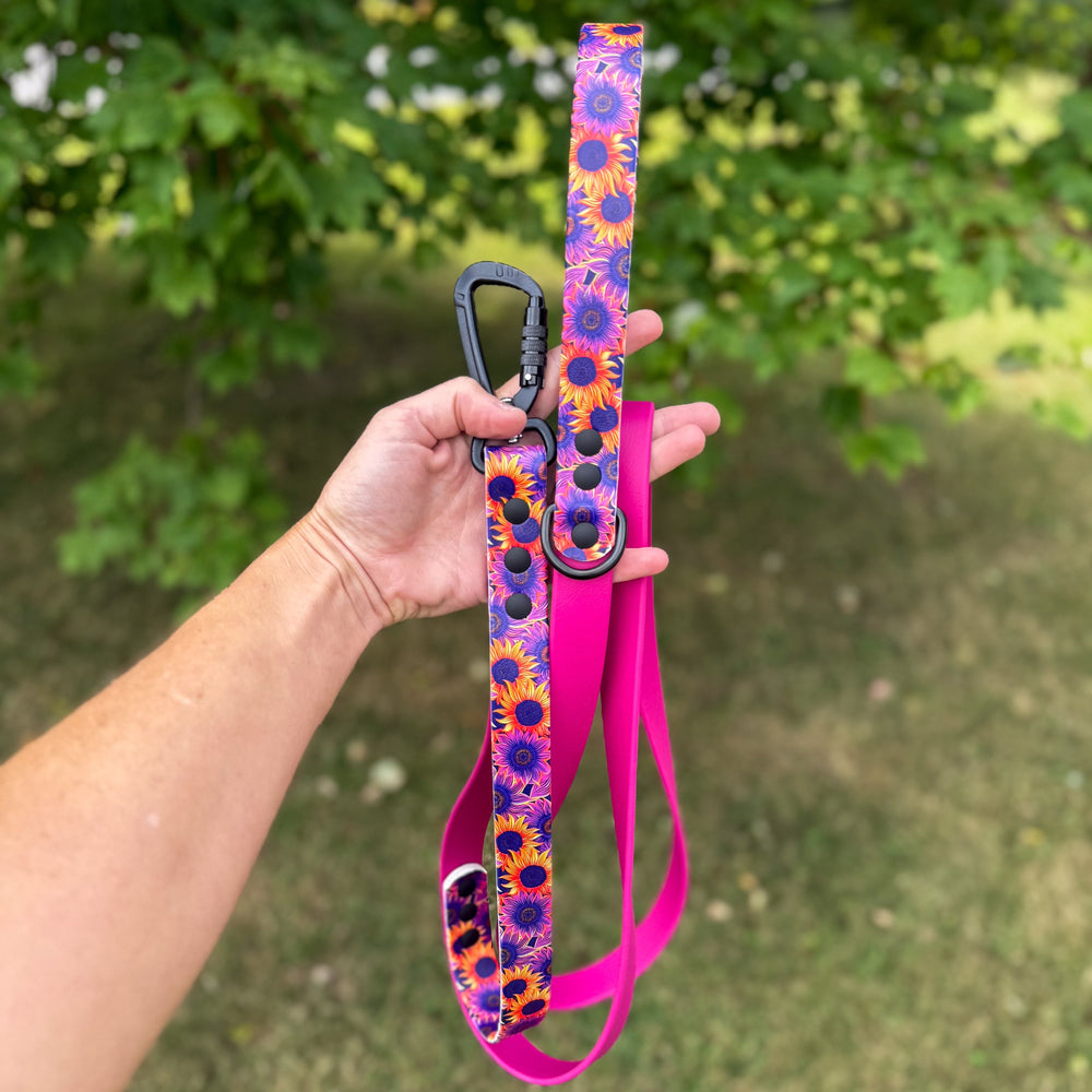 UV-Printed BioThane® Leash With Traffic Handle | SeaFlower Co