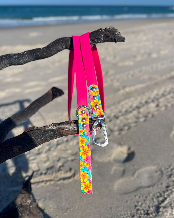 Hawaiian Floral Waterproof Dog Leash | Biothane® Pet Gear