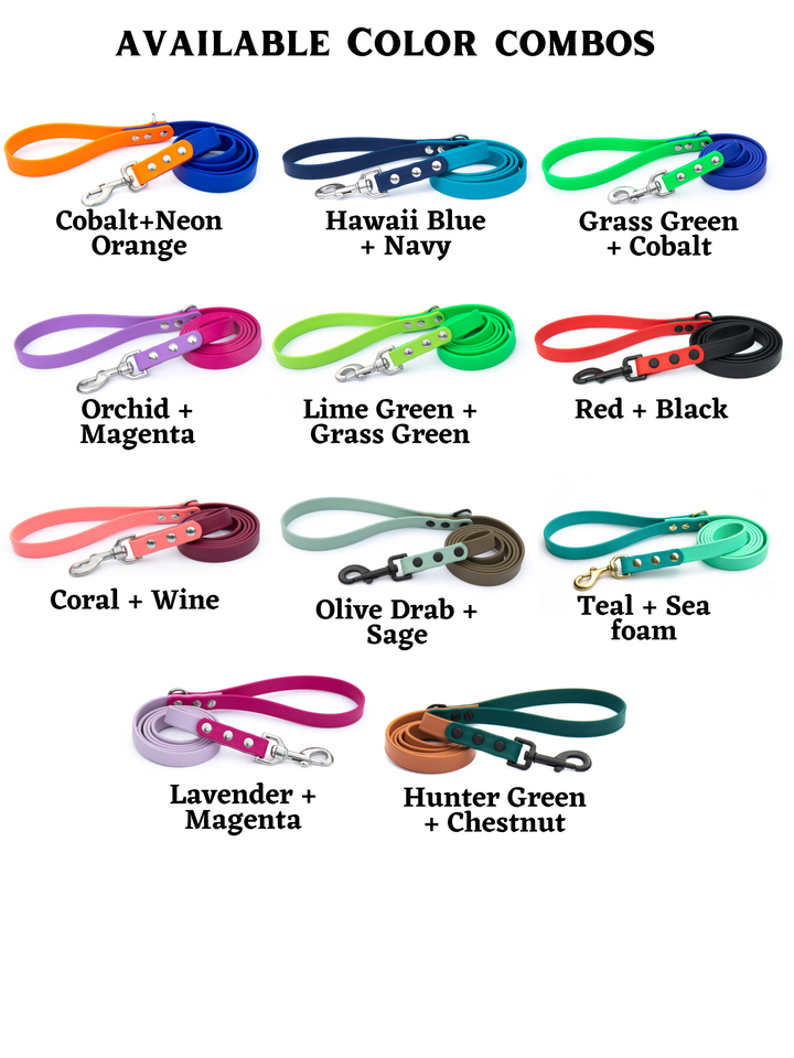 READY TO SHIP 5ft BioThane® Leashes-20% Discount applied at checkout