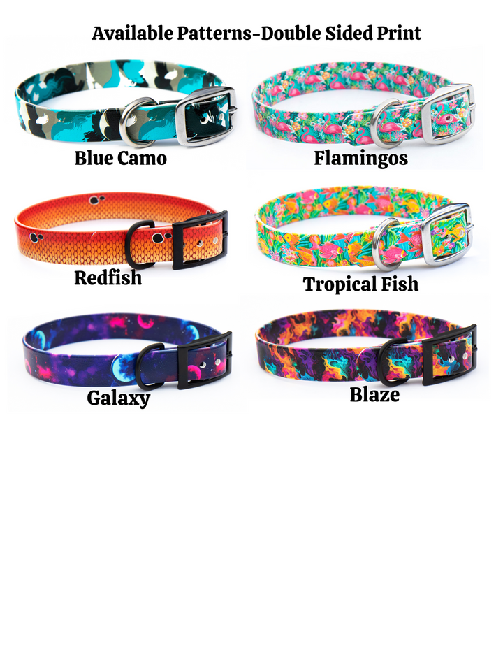 Fi Compatible Series 3/3+ Patterned BioThane® Collar With Personalized Nameplate