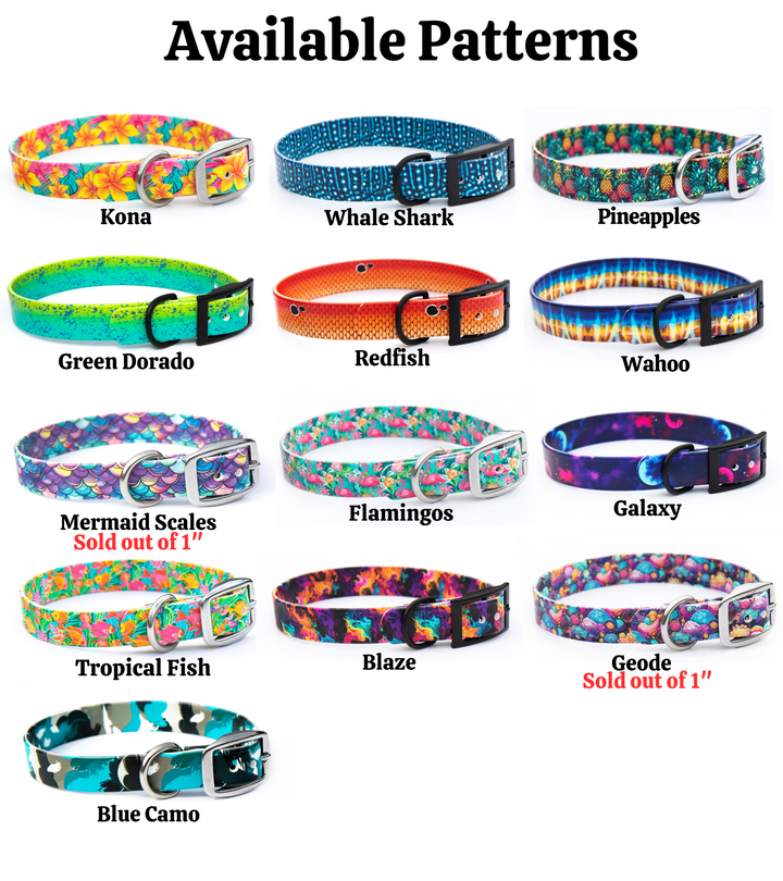 Fi Compatible Series 3- Limited Slip Patterned BioThane® Collar