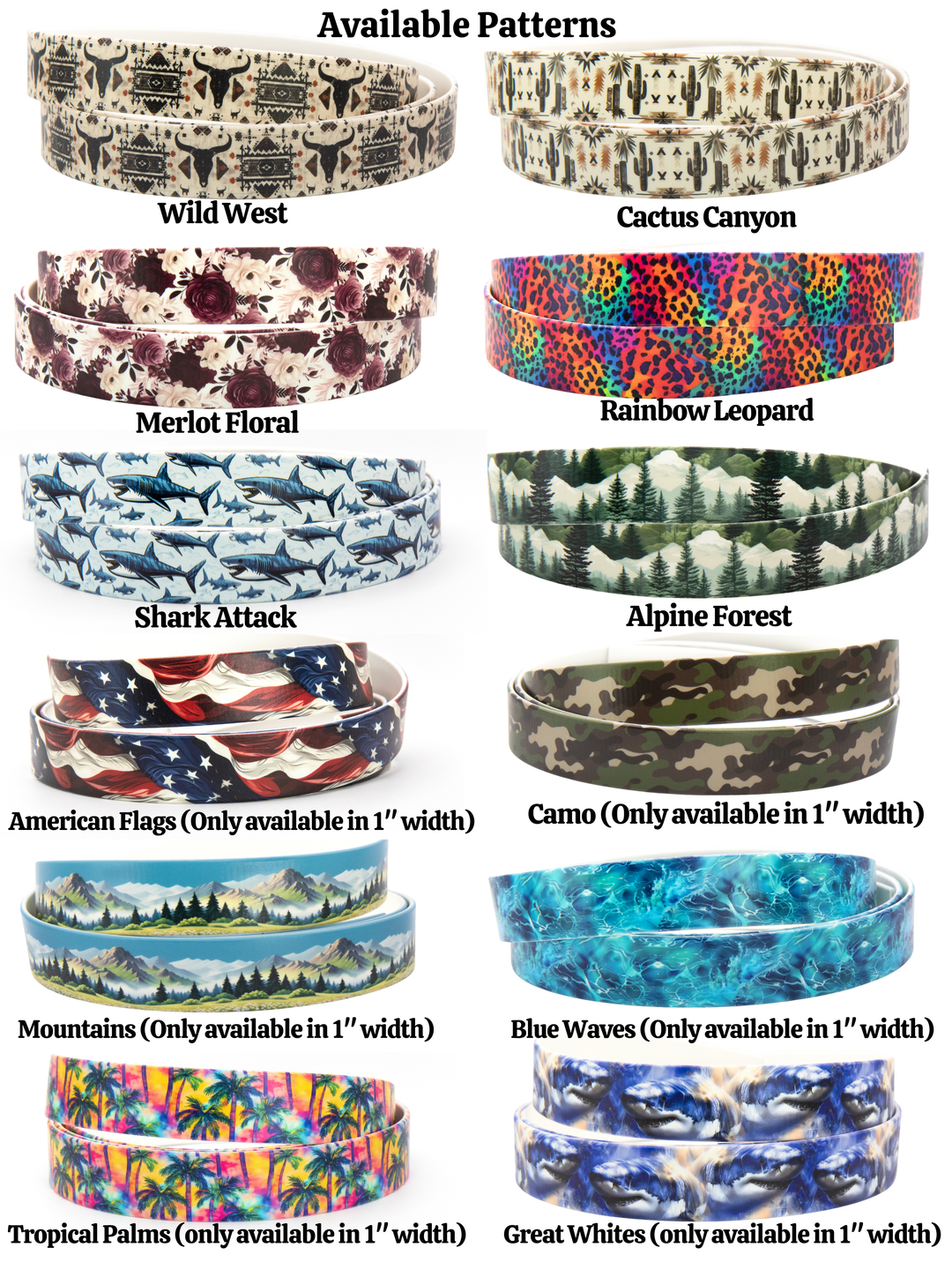 Two-Toned UV-Printed BioThane® Collars | Pick Your Pattern