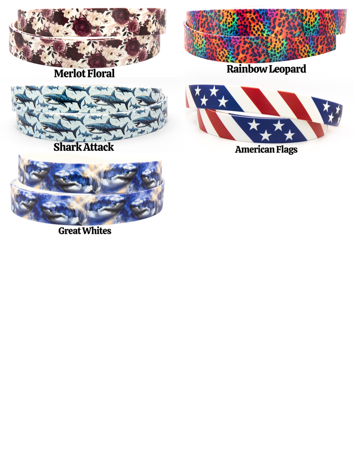 Fi Compatible 3/3+ 1" Width Patterned BioThane® Martingale Collar