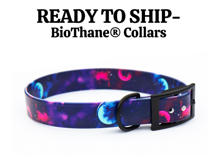 READY TO SHIP- Patterned BioThane® Collars