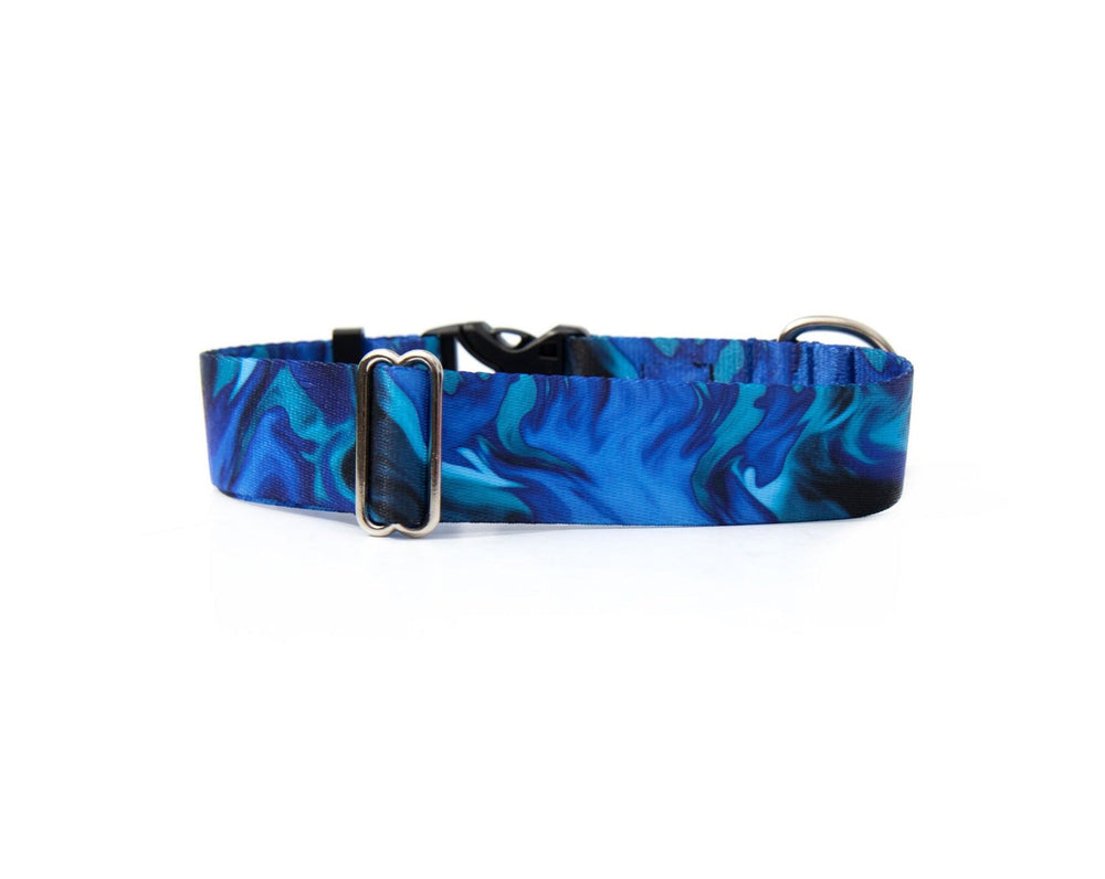 Blue Abstract Dog Collar | SeaFlower Co
