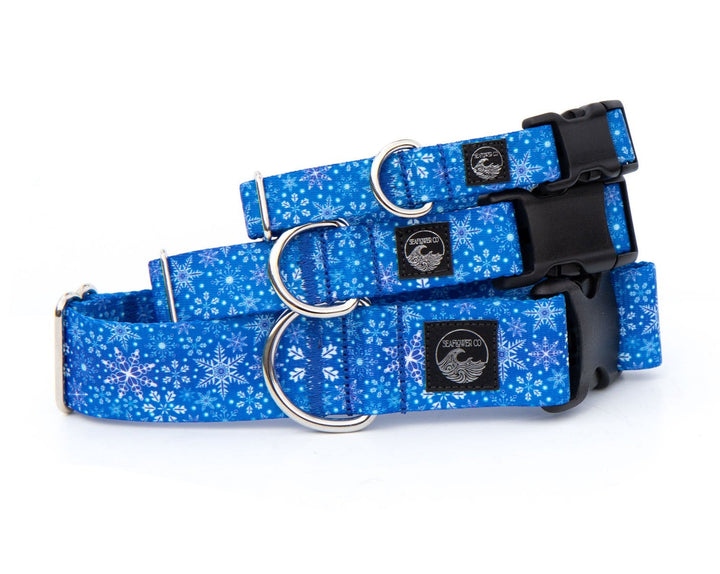 Blue Snowflake Dog Collar | SeaFlower Co