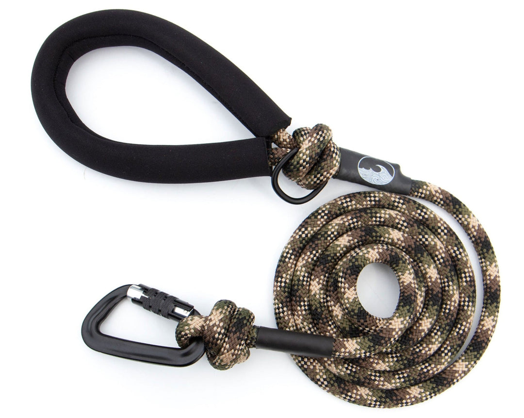 Camo Rope Leash With Padded Handle | SeaFlower Co