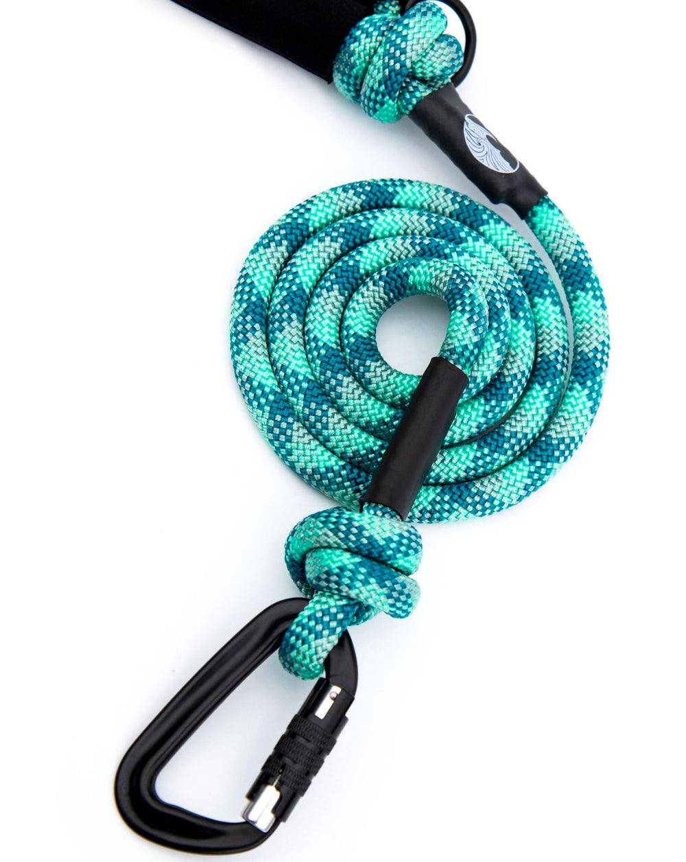 Teal Multicolored Rope Leash With Padded Handle | SeaFlower Co