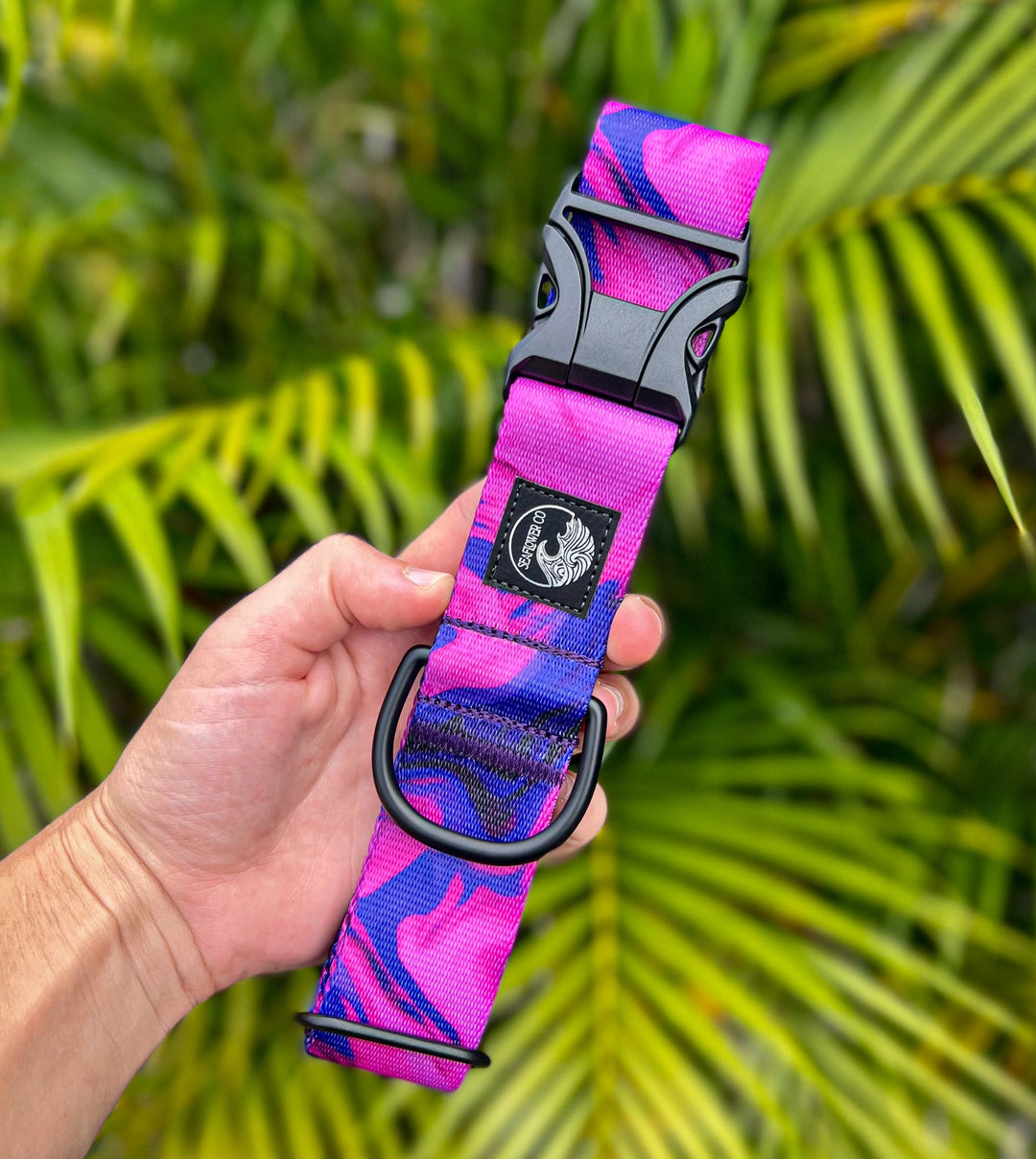 Purple Abstract Dog Collar | SeaFlower Co