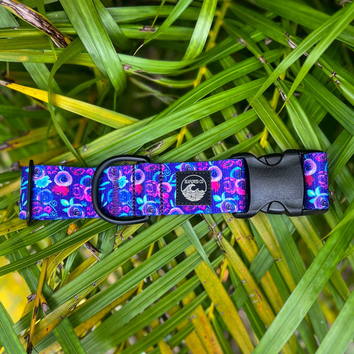 Purple Floral Dog Collar | SeaFlower Co